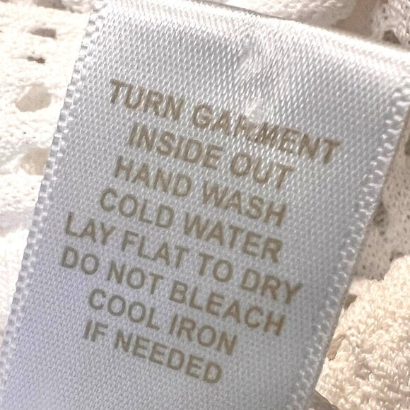 Cache Women's White Sheer Open Weave Deep V Neck Long Sleeve Fitted Sweater-XSM - Picture 14 of 16